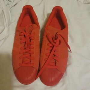 Red Adidas shoes